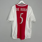 2004/05 AJAX DE BOER #5 HOME SHIRT (L) ADIDAS