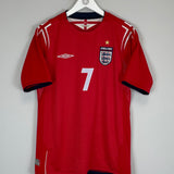 2004/06 ENGLAND BECKHAM #7 AWAY SHIRT (M) UMBRO