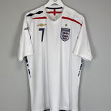 2007/09 ENGLAND BECKHAM #7 HOME SHIRT (XL) UMBRO