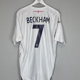 2007/09 ENGLAND BECKHAM #7 HOME SHIRT (XL) UMBRO