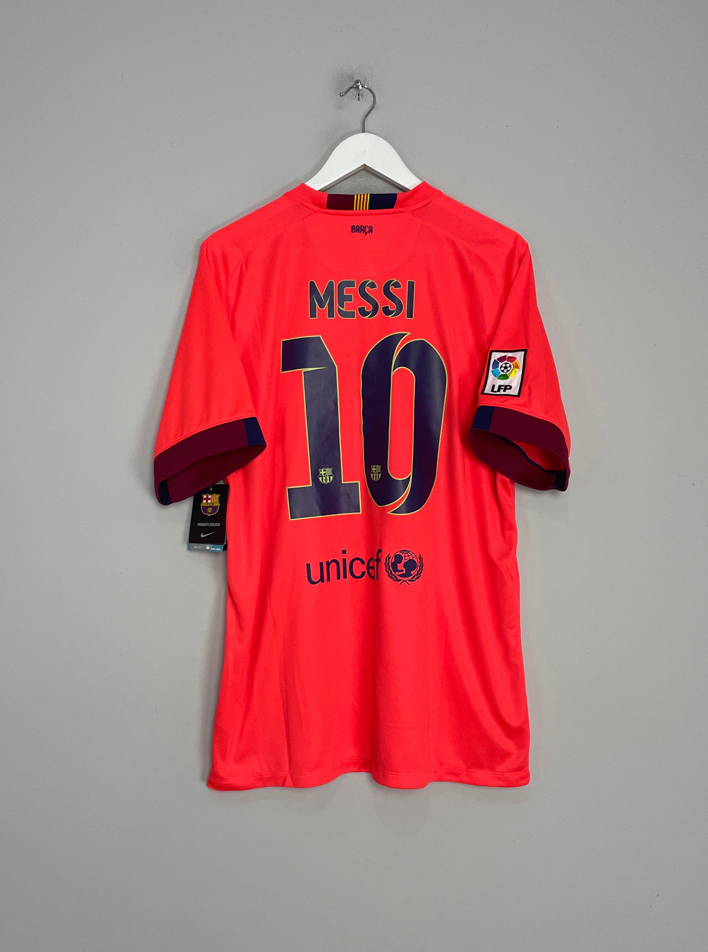 2014/15 BARCELONA MESSI #10 *BNWT* AWAY SHIRT (XL) NIKE