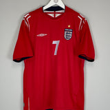 2004/06 ENGLAND BECKHAM #7 AWAY SHIRT (L) UMBRO