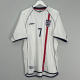 2001/03 ENGLAND BECKHAM #7 HOME SHIRT (XL) UMBRO