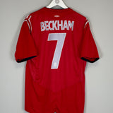 2004/06 ENGLAND BECKHAM #7 AWAY SHIRT (L) UMBRO