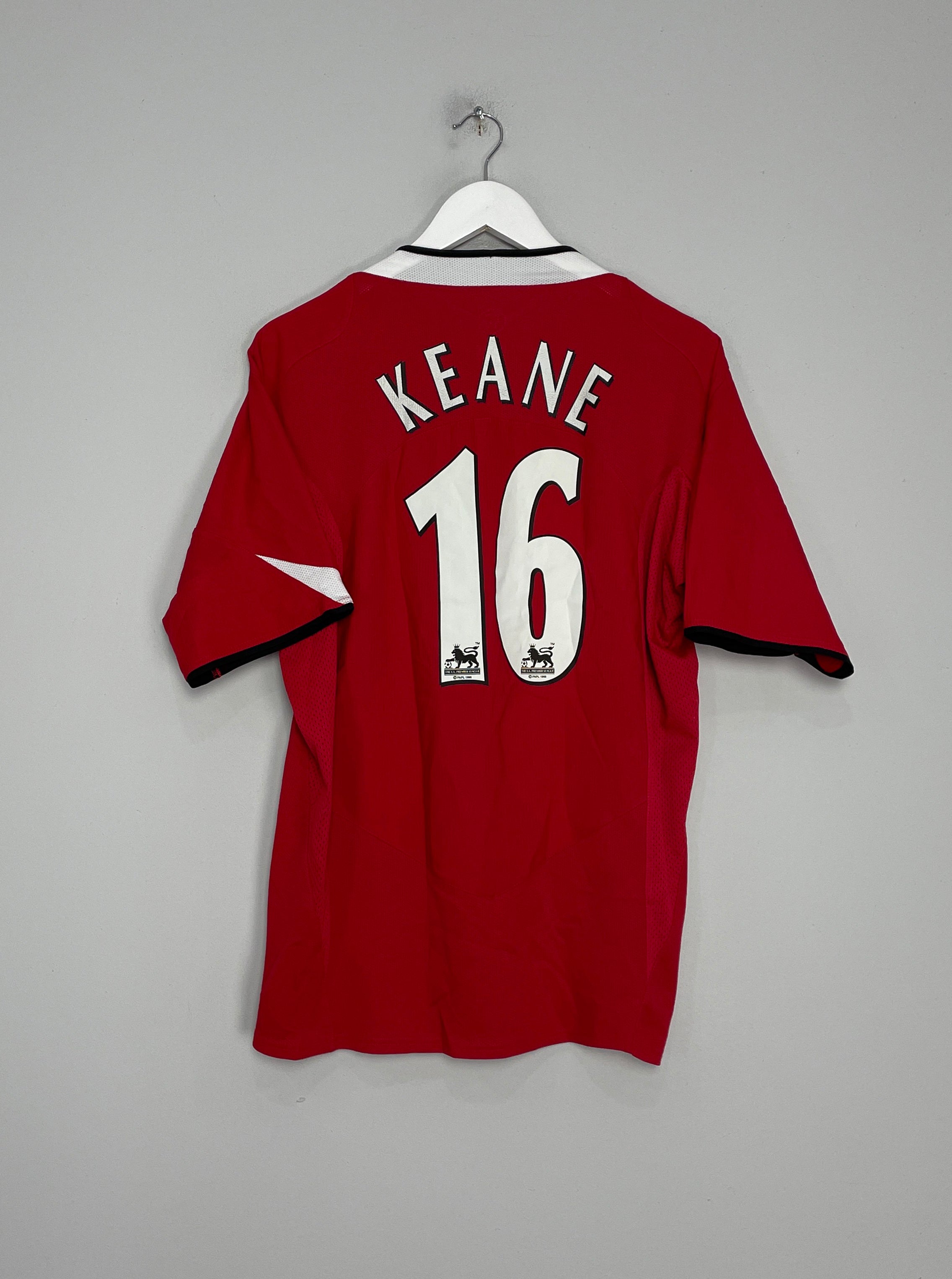 2004/06 MANCHESTER UNITED KEANE #16 HOME SHIRT (L) NIKE