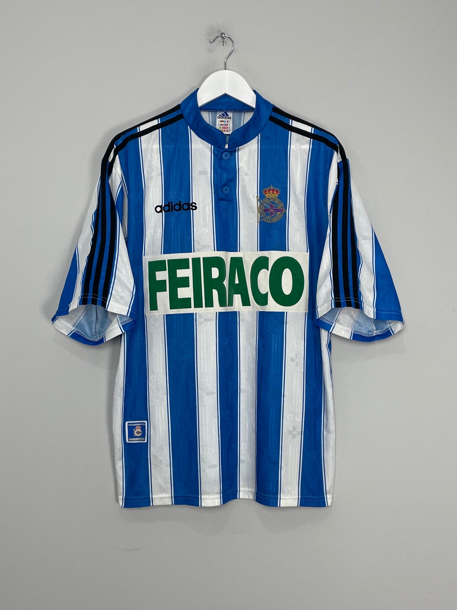 1997/98 DEPORTIVO LA CORUNA HOME SHIRT (XL) ADIDAS