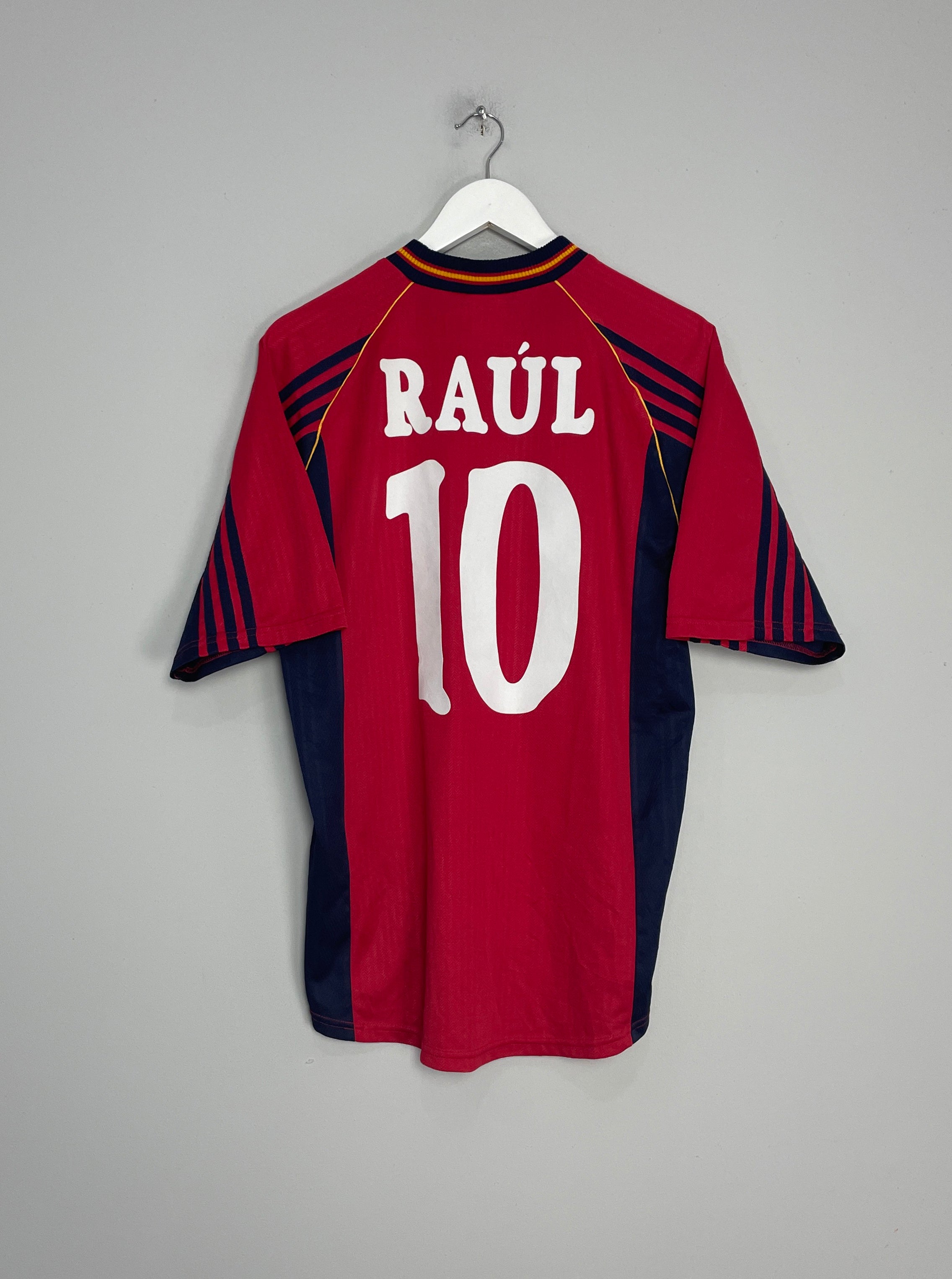 1998/00 SPAIN RAUL #10 HOME SHIRT (M) ADIDAS