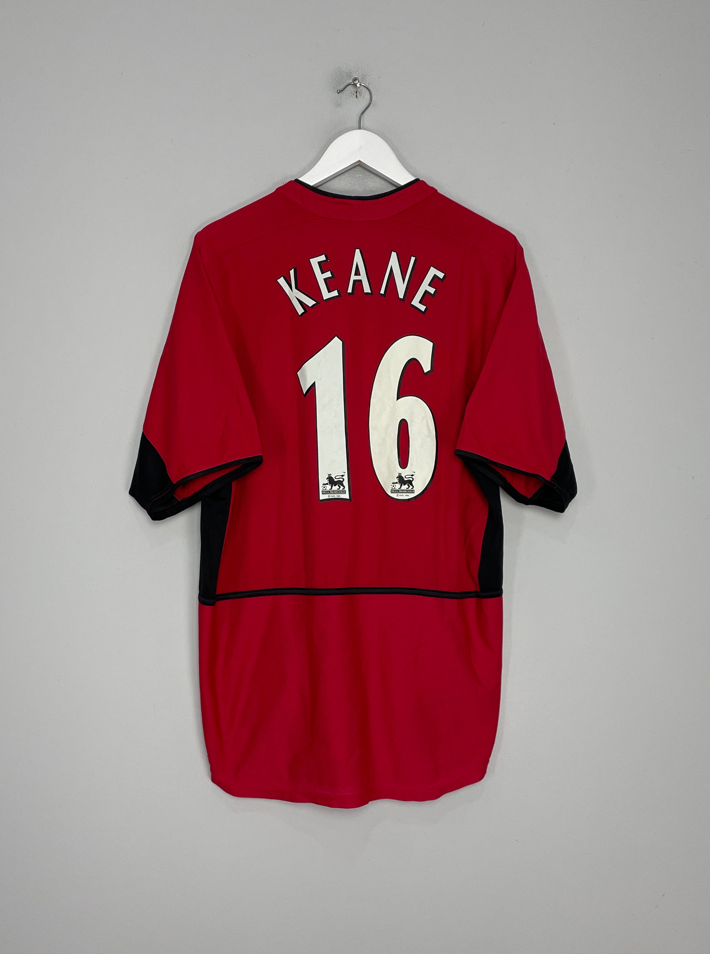 2002/04 MANCHESTER UNITED KEANE #16 HOME SHIRT (L) NIKE