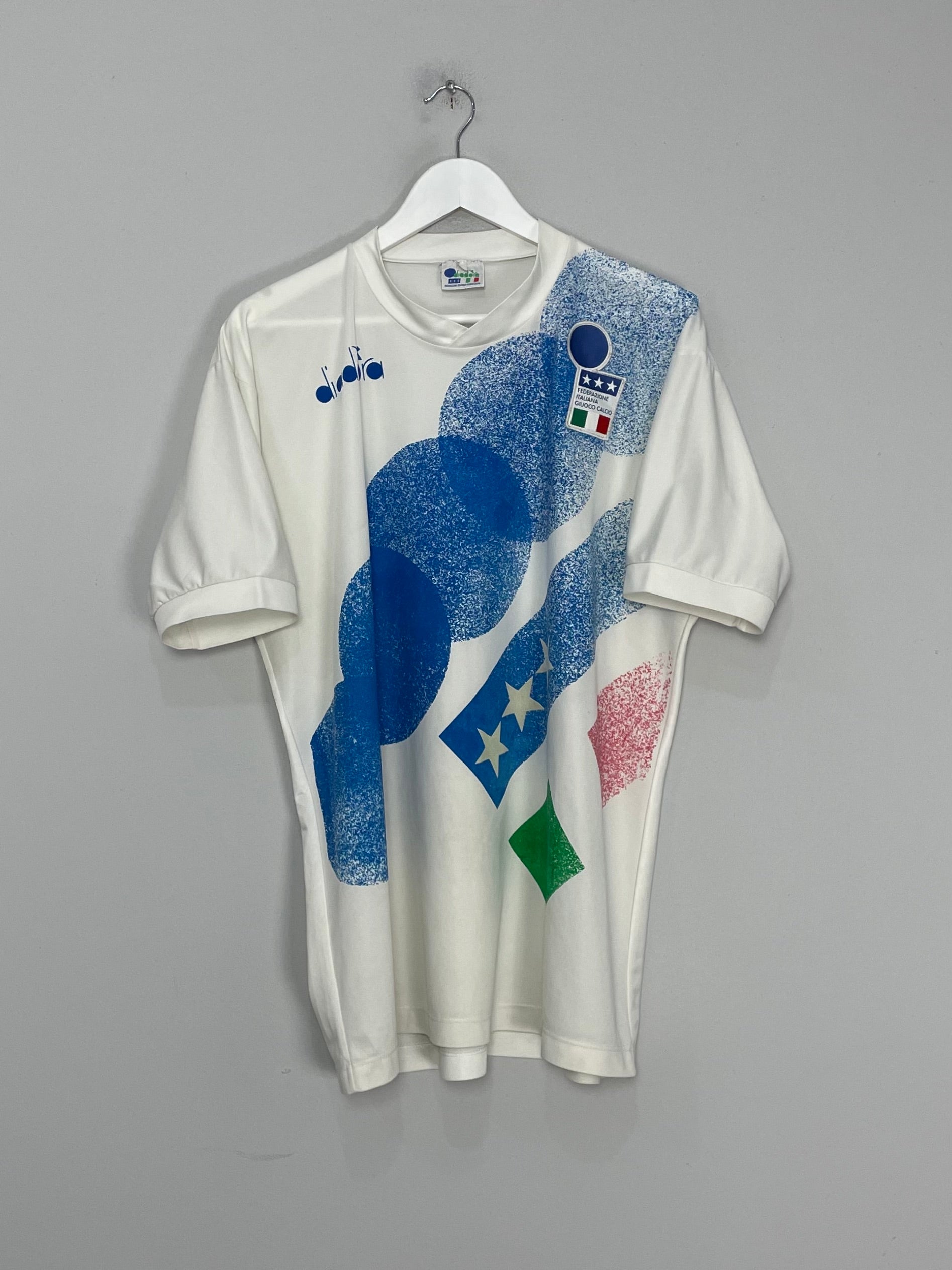 1992/94 ITALY TRAINING SHIRT (L) DIADORA