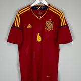 2012/13 SPAIN A.INIESTA #6 HOME SHIRT (XL) ADIDAS