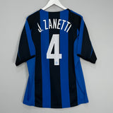 2005/06 INTER MILAN J.ZANETTI #4 HOME SHIRT (L) NIKE