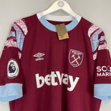 2022/23 WEST HAM MOORE #6 *BNWT* HOME SHIRT (XL) UMBRO