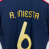 2010/11 SPAIN A.INIESTA #6 AWAY SHIRT (L) ADIDAS