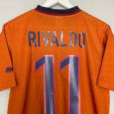 1998/00 BARCELONA RIVALDO #11 AWAY SHIRT (S) NIKE BASIC