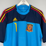 2010 SPAIN CASILLAS #1 GK SHIRT (XL) ADIDAS