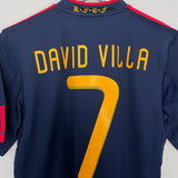 2010/11 SPAIN DAVID VILLA #7 AWAY SHIRT (S) ADIDAS