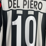 2001/02 JUVENTUS DEL PIERO #10 HOME SHIRT (M) LOTTO