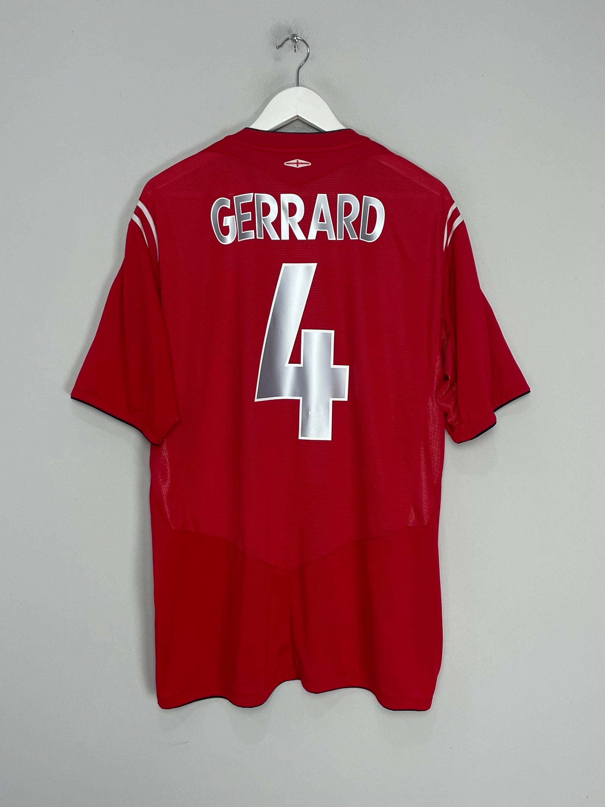 2004/06 ENGLAND GERRARD #4 AWAY SHIRT (XXL) UMBRO