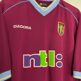 2001/02 ASTON VILLA HADJI #21 HOME SHIRT (XXL) DIADORA