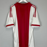 Back view of 2011/12 Ajax home shirt by Adidas, large size, excellent condition with red and white design.