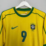 1998/00 BRAZIL RONALDO #9 HOME SHIRT (M) NIKE