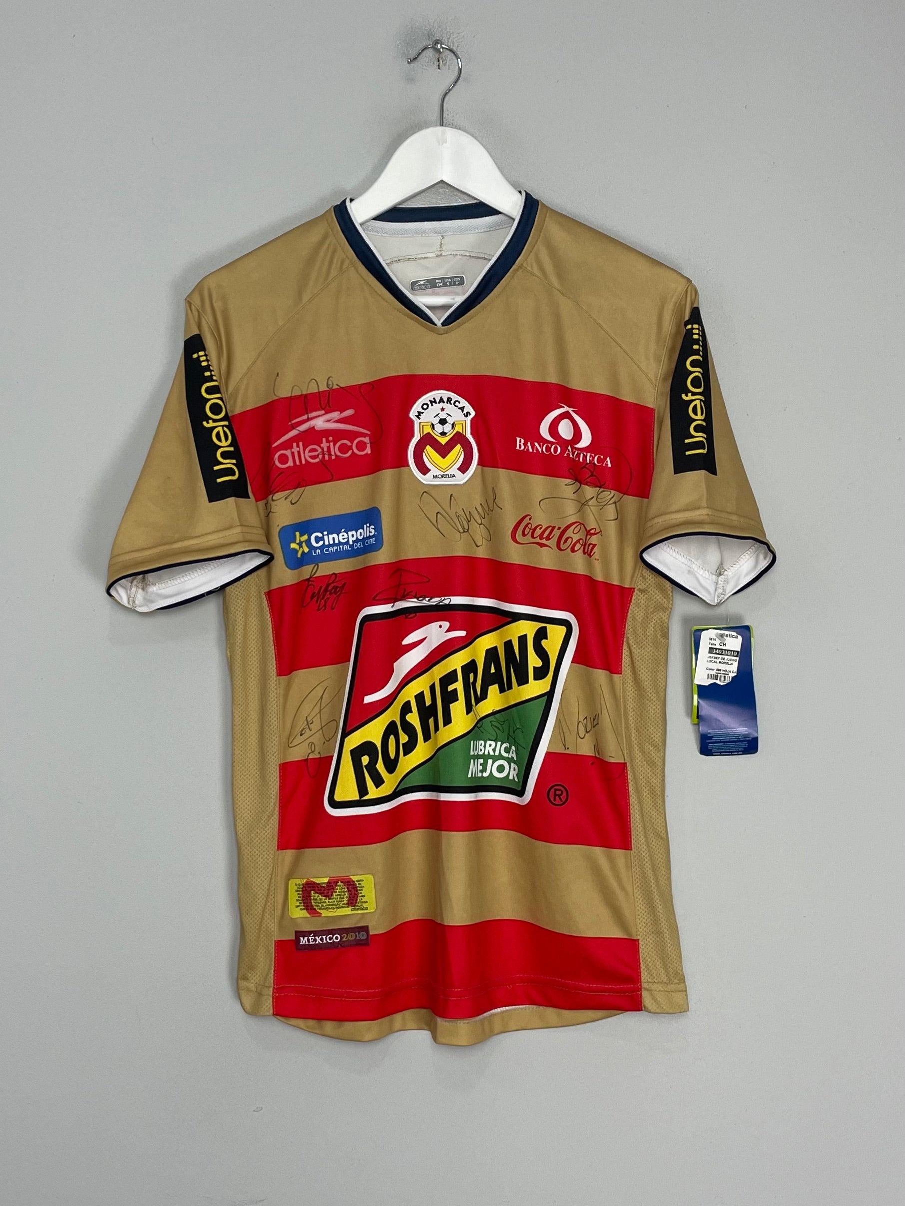 2010/11 MONARCAS MORELIA *SQUAD SIGNED* BNWT HOME SHIRT (S) ATLETICA