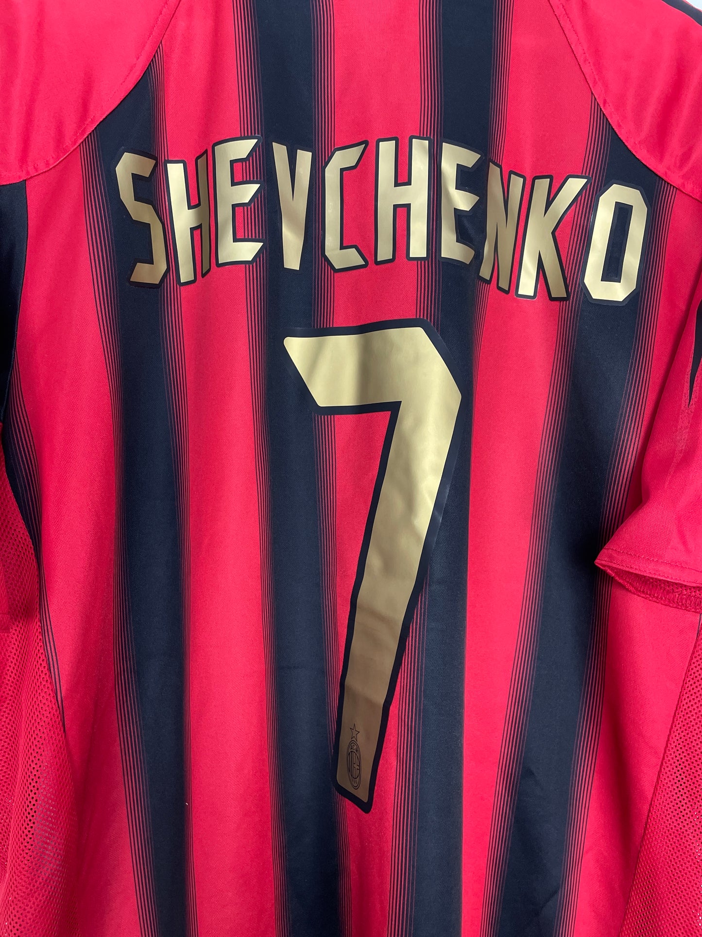 2004/05 AC MILAN SHEVCHENKO #7 HOME SHIRT (XL) ADIDAS