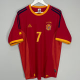 2002/04 SPAIN RAUL #7 HOME SHIRT (M) ADIDAS