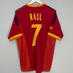 2002/04 SPAIN RAUL #7 HOME SHIRT (M) ADIDAS