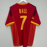 2002/04 SPAIN RAUL #7 HOME SHIRT (M) ADIDAS