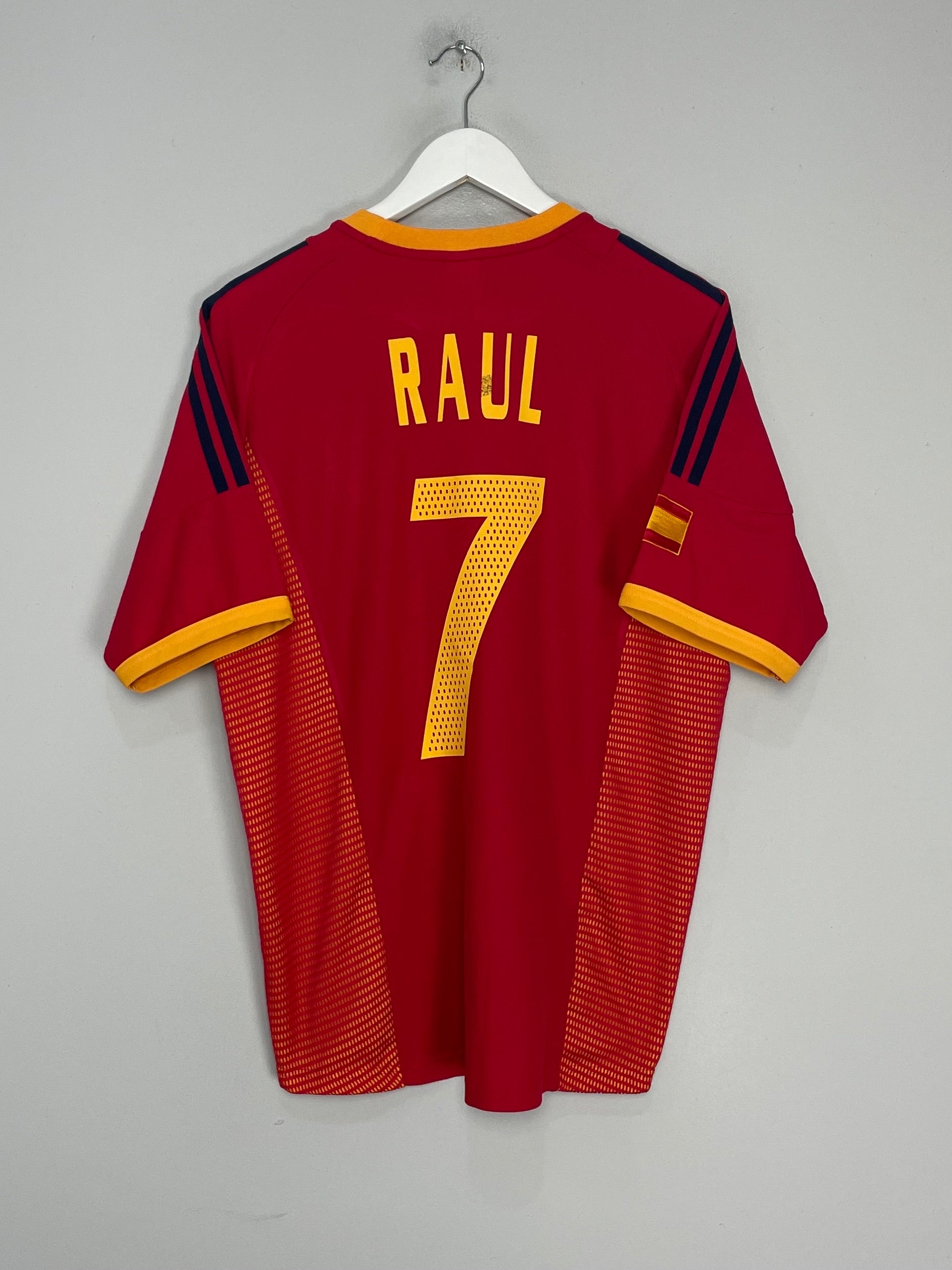 2002/04 SPAIN RAUL #7 HOME SHIRT (M) ADIDAS