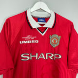 1999/00 MANCHESTER UNITED *CHAMPIONS LEAGUE WINNERS* HOME SHIRT (XL) UMBRO