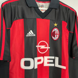 2000/02 AC MILAN SHEVCHENKO #7 HOME SHIRT (L) ADIDAS