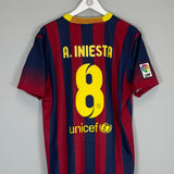 2013/14 BARCELONA A.INIESTA #8 HOME SHIRT (L) NIKE