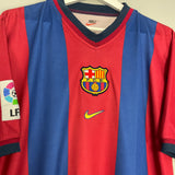 1998/00 BARCELONA GUARDIOLA #4 HOME SHIRT (M) NIKE