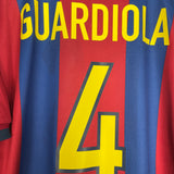 1998/00 BARCELONA GUARDIOLA #4 HOME SHIRT (M) NIKE