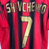 2004/05 AC MILAN SHEVCHENKO #7 HOME SHIRT (M) ADIDAS