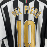 2005/06 JUVENTUS DEL PIERO #10 HOME SHIRT (XL) NIKE