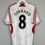 2007/08 LIVERPOOL GERRARD #8 AWAY SHIRT (M) ADIDAS