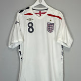 2007/09 ENGLAND LAMPARD #8 HOME SHIRT (XL) UMBRO