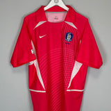 2002/04 South Korea home shirt, size L, Nike, excellent condition, vibrant design, iconic team colors.