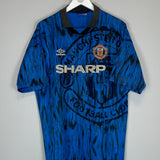 1992/93 MANCHESTER UNITED AWAY SHIRT (XL) UMBRO