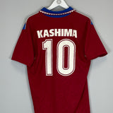 Back view of 1992/93 Kashima Antlers Zico #10 home shirt in excellent condition, UK Large size.