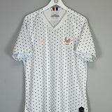 2019/20 France Women's Away Shirt by Nike in XL size, featuring polka dots and team crest, excellent condition.