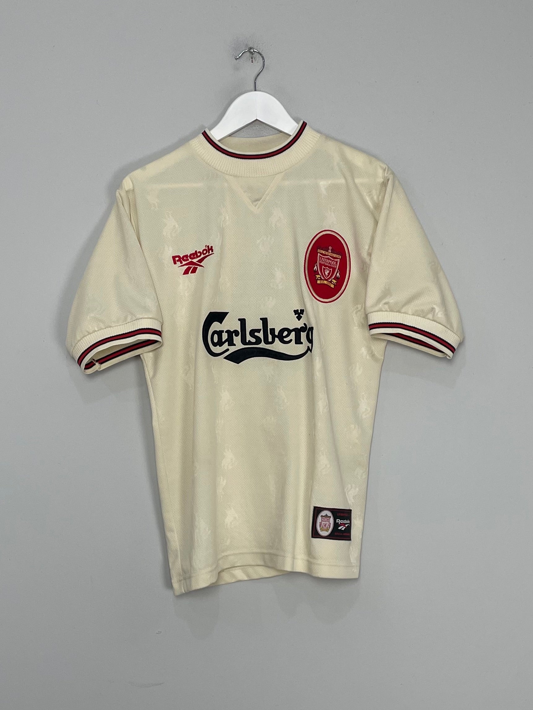 1996/97 LIVERPOOL MCMANAMAN #7 AWAY SHIRT (S) REEBOK