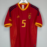 2002/04 SPAIN PUYOL #5 HOME SHIRT (S) ADIDAS