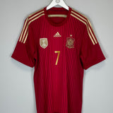 2013/15 SPAIN DAVID VILLA #7 HOME SHIRT (XL) ADIDAS