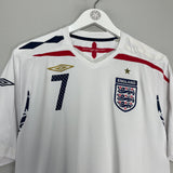 2007/09 ENGLAND BECKHAM #7 HOME SHIRT (L) UMBRO