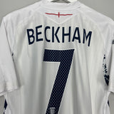 2007/09 ENGLAND BECKHAM #7 HOME SHIRT (L) UMBRO