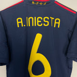 2010/11 SPAIN A.INIESTA #6 AWAY SHIRT (S) ADIDAS